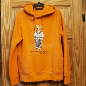 Polo Ralph Lauren Bear Hoodie Sweatshirt Medium **Please Read Description**